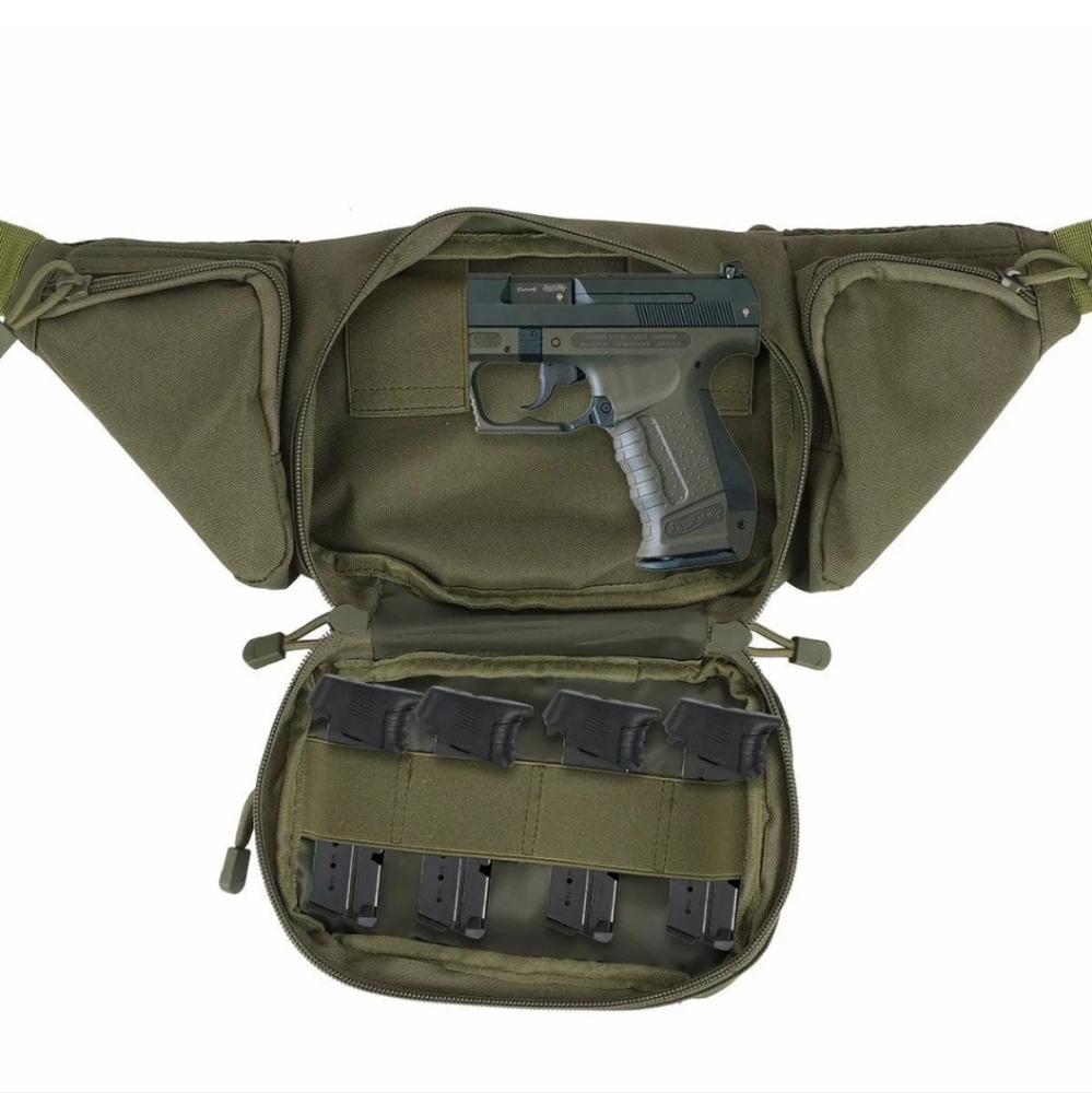 NEW Conceal Carry Tactical Fanny Pack One Size Fits Most Green Military Grade
